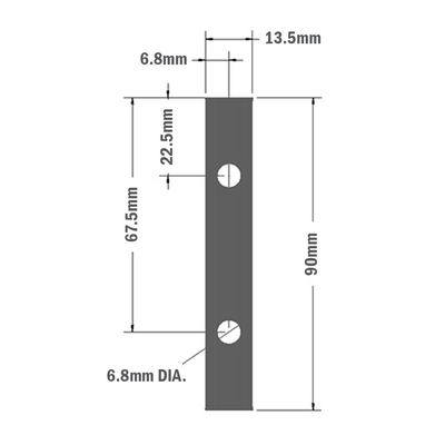 41-300-0 MODULAR SOLUTIONS 90 T-SLOT BAR SLIDES IN FROM END
